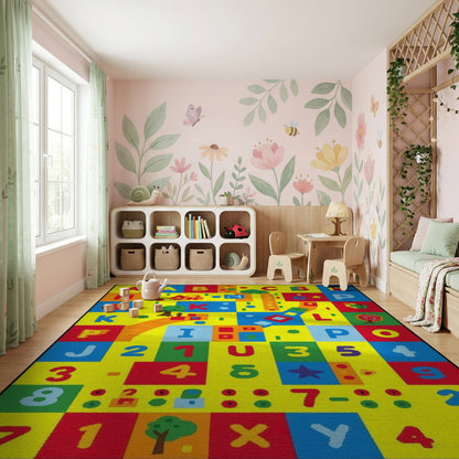 Playful Alphabet Numbers Road Rug