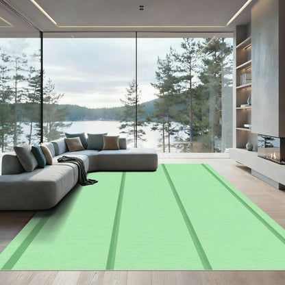 Soft Mint Green Vertical Stripe Rug