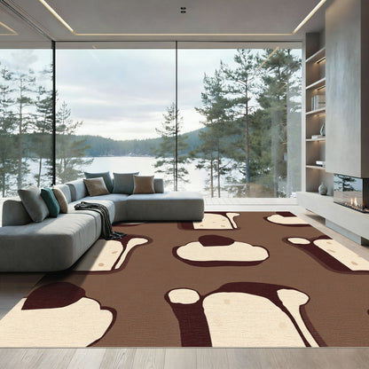 Charming Chocolate Drizzle Toast Pattern Rug