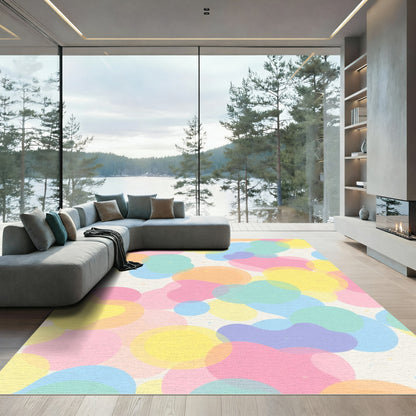 Pastel Blob Overlap Abstract Rug