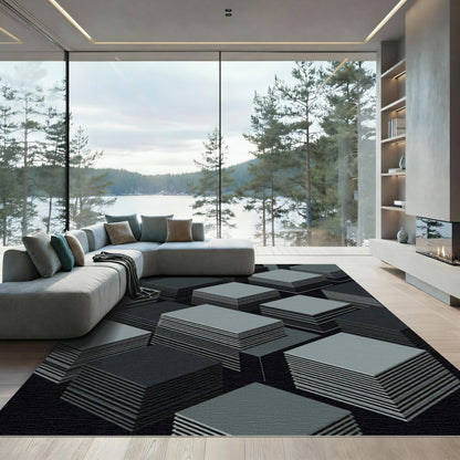 Monochromatic Stacked Diamond Geometric Rug