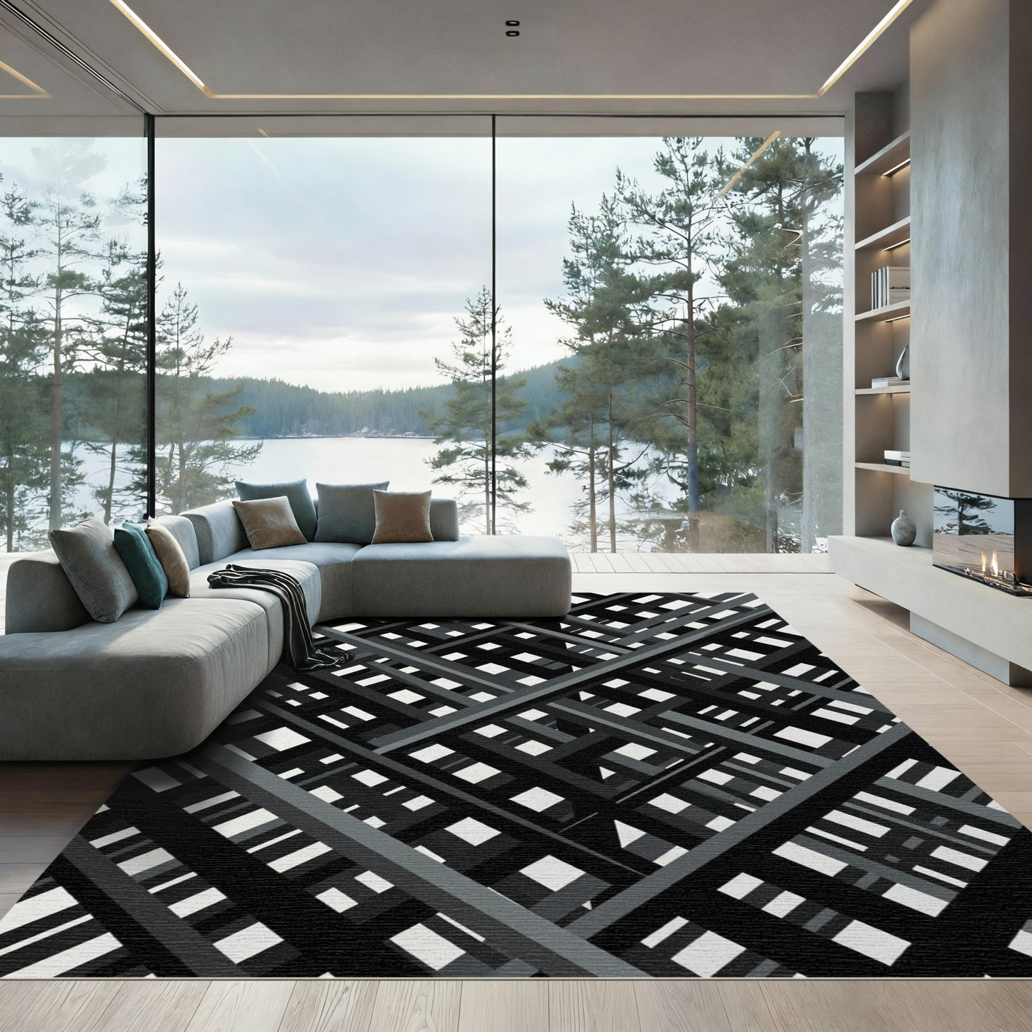 Monochromatic Intersecting Lines Rug