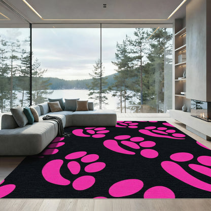 Bright Pink Blob Scatter Rug