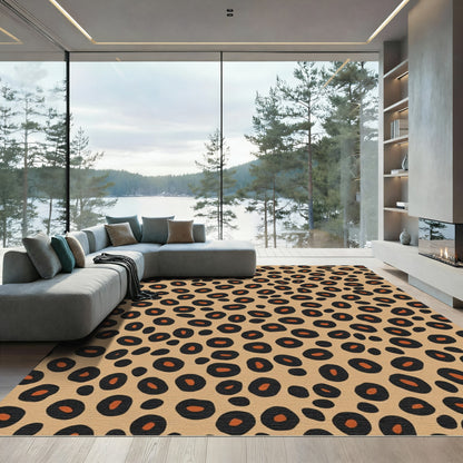 Modern Leopard Spot Rug