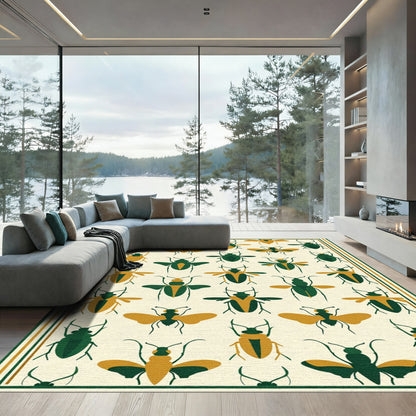 Golden Emerald Beetle Collection Rug