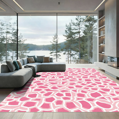 Pink Coral Organic Cell Rug