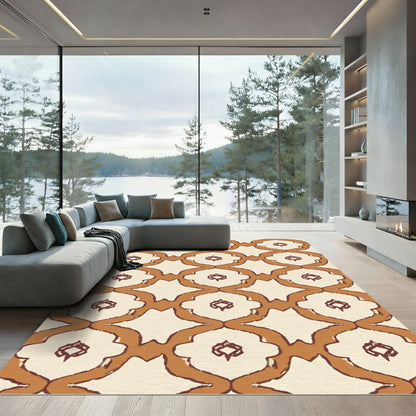 Amber Lattice Quatrefoil Medallion Rug