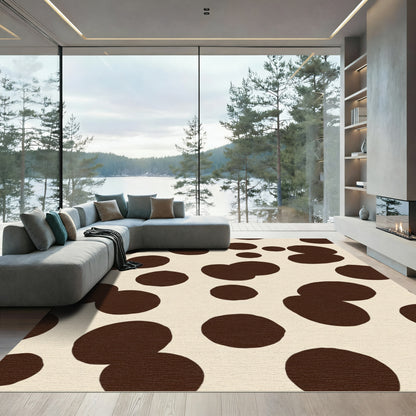 Brown Cream Irregular Spot Rug