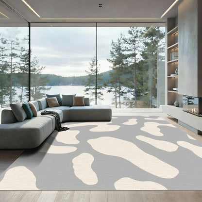 Neutral Cream Camo Shapes Rug