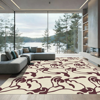 Burnt Orange Organic Flow Rug