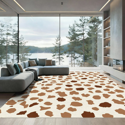 Chic Brown Spotty Leopard Rug