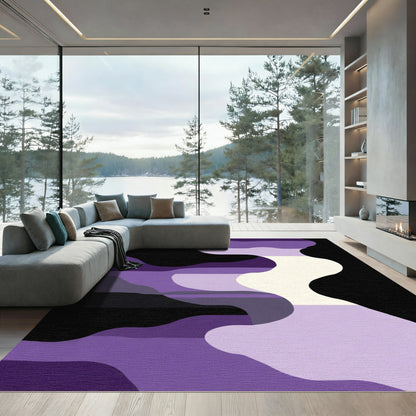 Amethyst Abstract Flowing Layers Rug