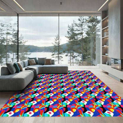 Bold Abstract Geometric Shapes Rug