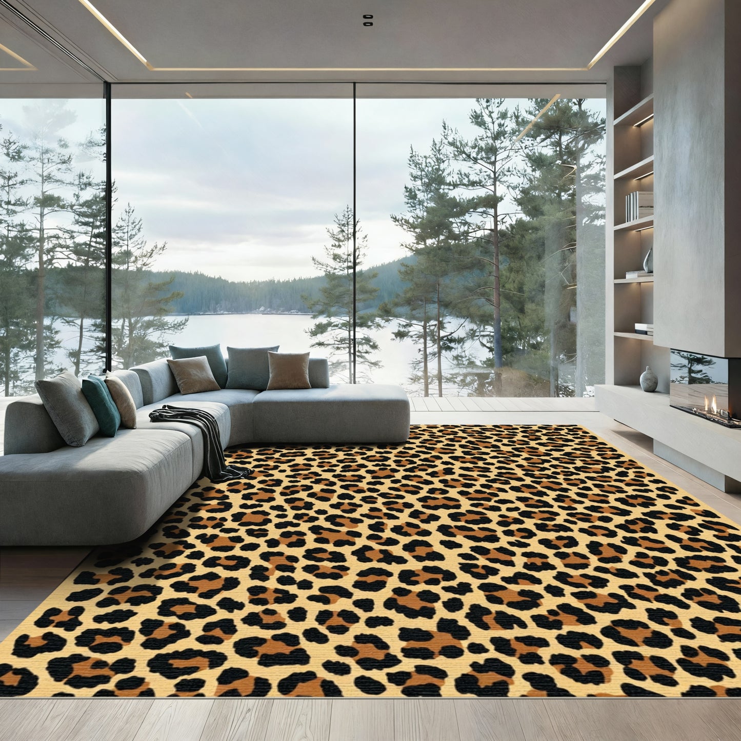 Tawny Animal Print Spots Rug