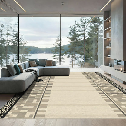 Animal Print Stripe Geometric Rug