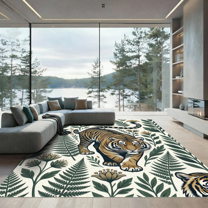Majestic Tiger Fern Botanical Arrangement Rug