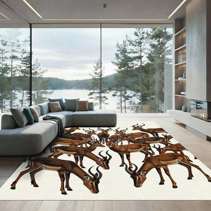 Majestic Brown Impala Savannah Herd Rug