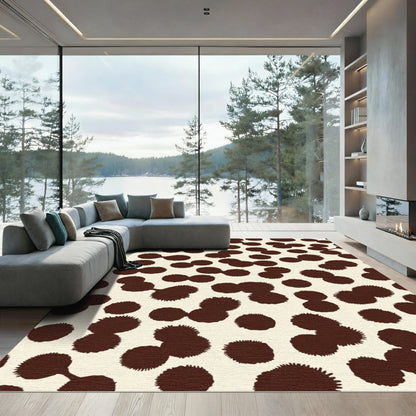 Brown Spots Organic Abstract Rug