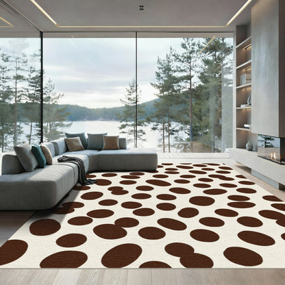 Brown Speckled Cream Texture Rug