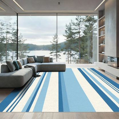 Ocean Breeze Striped Cream Rug