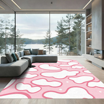 Pink Cloud Dreaming Abstract Composition Rug