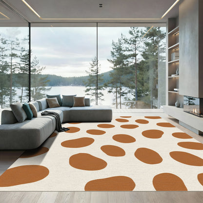 Burnt Orange Blob Spot Rug