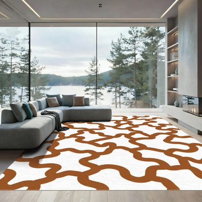 Earthy Brown Organic Links Rug