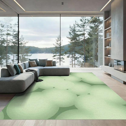 Sage Green Frosted Orb Arrangement Rug