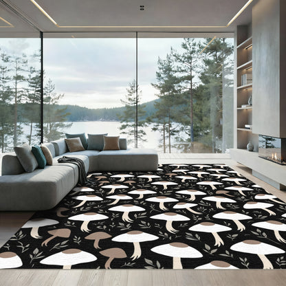 Forest Friends Mushroom Garden Rug