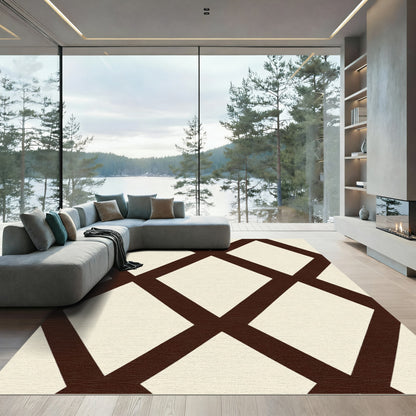 Chocolate Diamond Lattice Rug