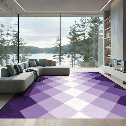 Amethyst Diamond Gradient Rectangles Rug