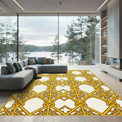 Gilded Gothic Lattice Ivy Embellishment Rug