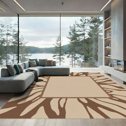 Brown And Tan Animal Print Rug