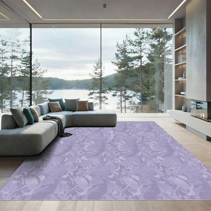 Lavender Abstract Swirl Texture Rug