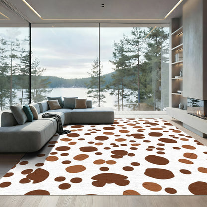 Brown Coffee Bean Spot Rug