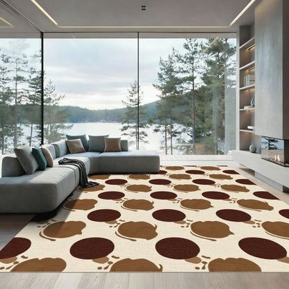 Chocolate Truffle Polka Dot Repeat Rug