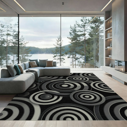 Monochromatic Circular Overlapping Composition Rug