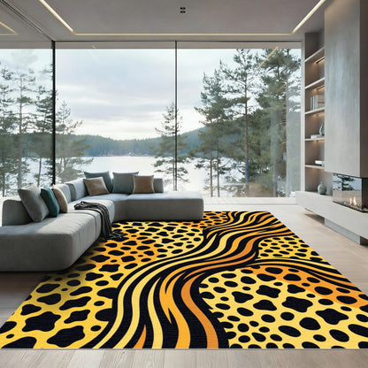 Jaguar And Tiger Animal Print Rug