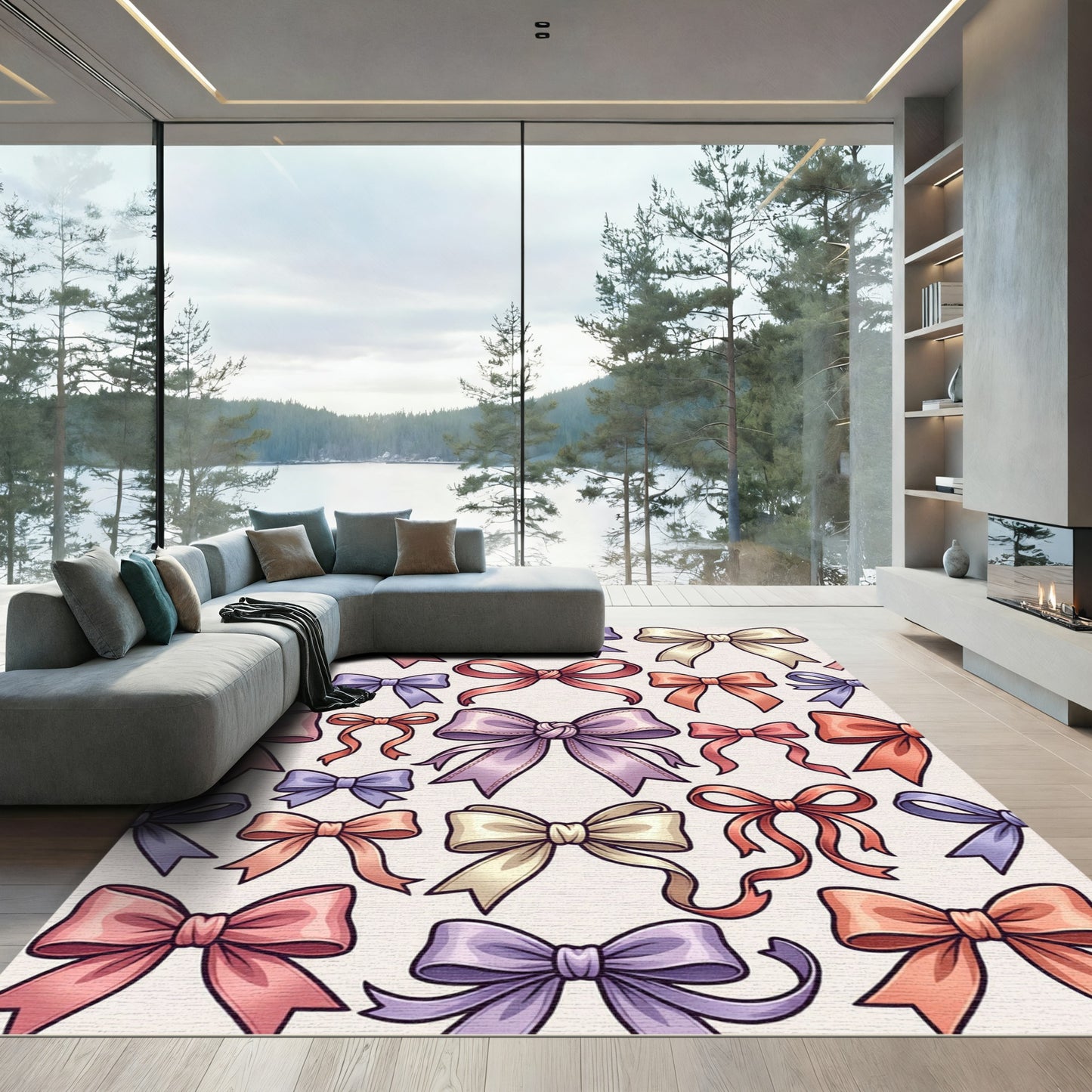 Pastel Bow Collection In Array Rug