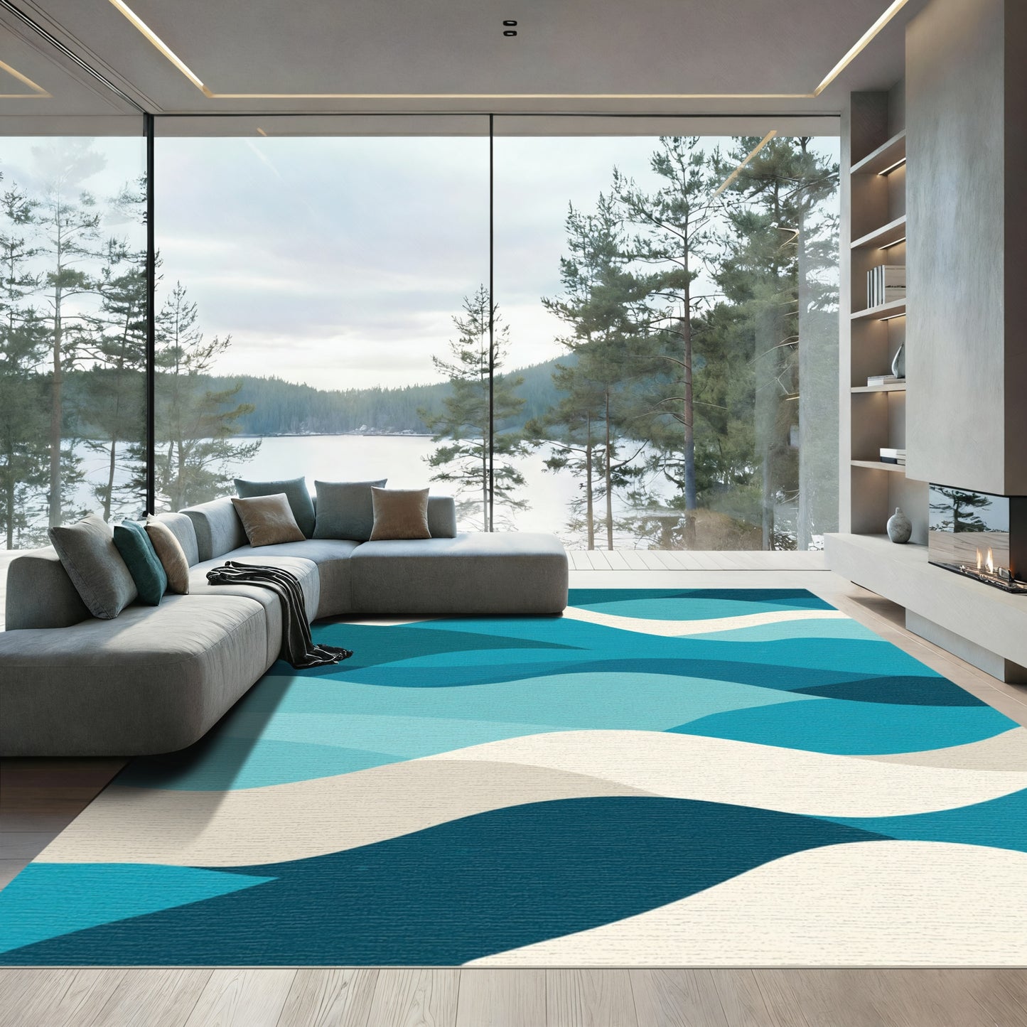 Oceanic Wave Serenity Rug