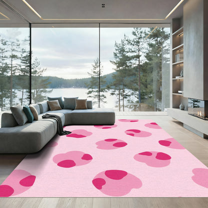 Pink Watercolor Blotches Rug