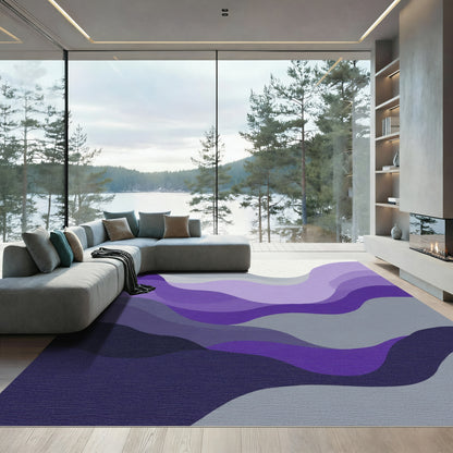 Amethyst Gradient Wavy Landscape Rug