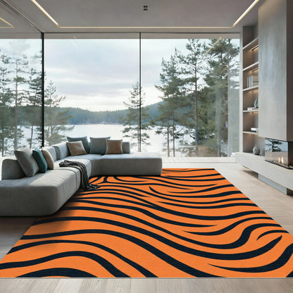 Wild Tiger Stripe Waves Rug