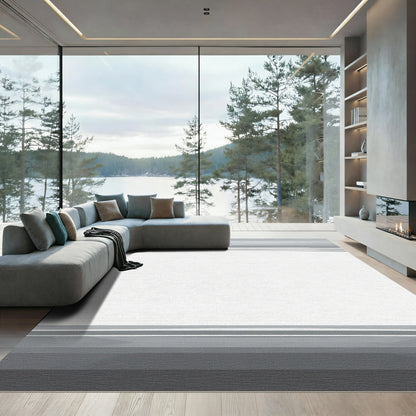 Monochromatic Abstract Geometric Layered Rug