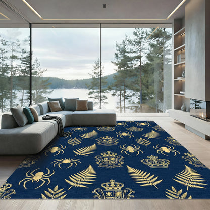Golden Royal Spider and Fern Crest Rug