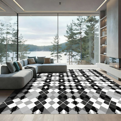 Monochromatic Diamond Grid Intersection Rug