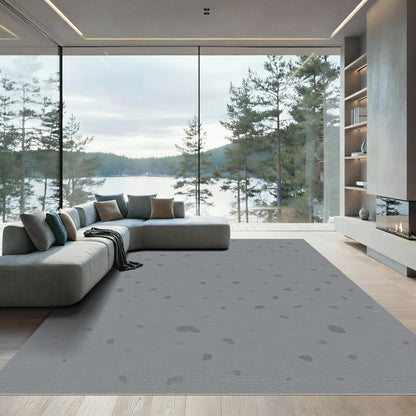 Gray Pebble Scatter Rug