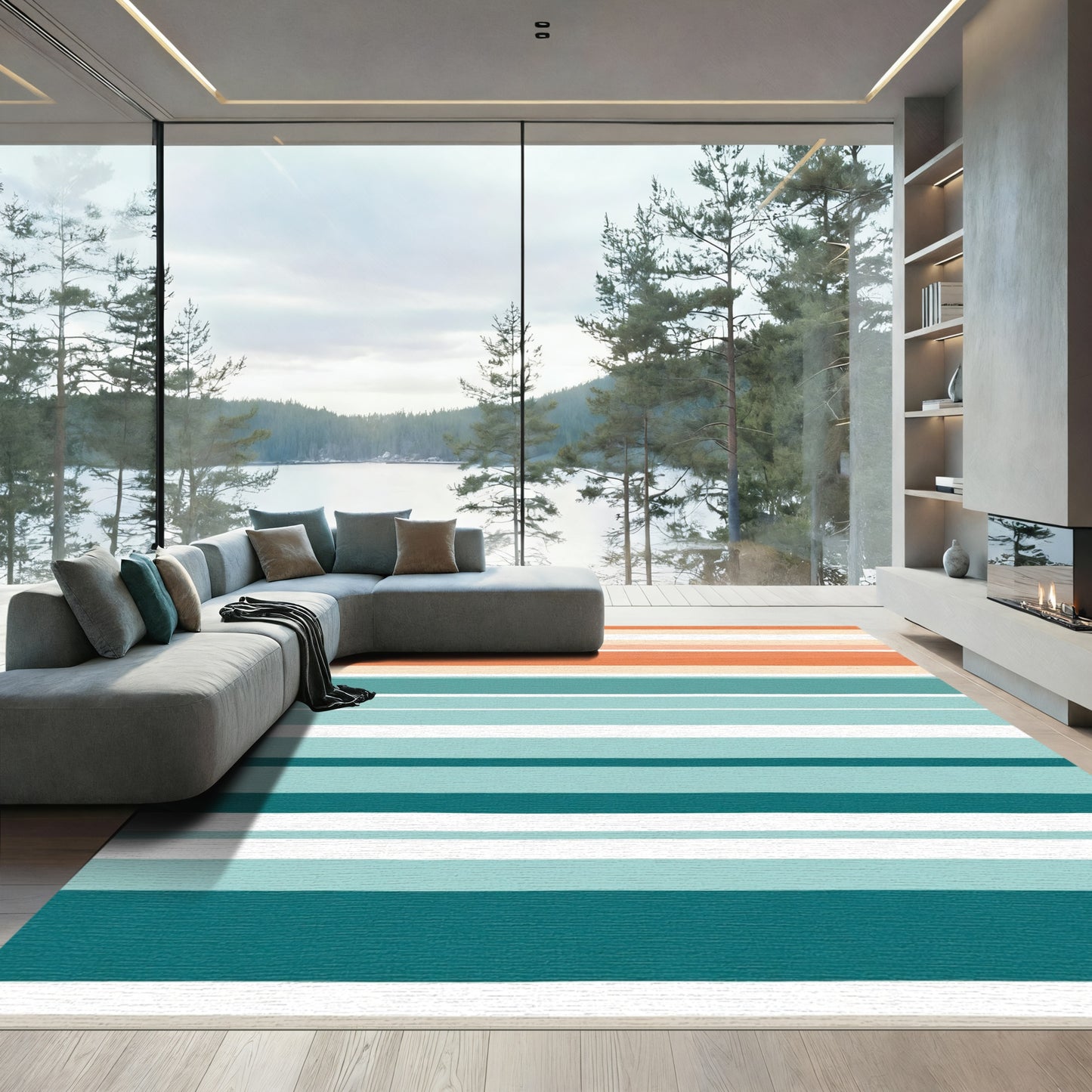 Beach Boardwalk Stripe Rug