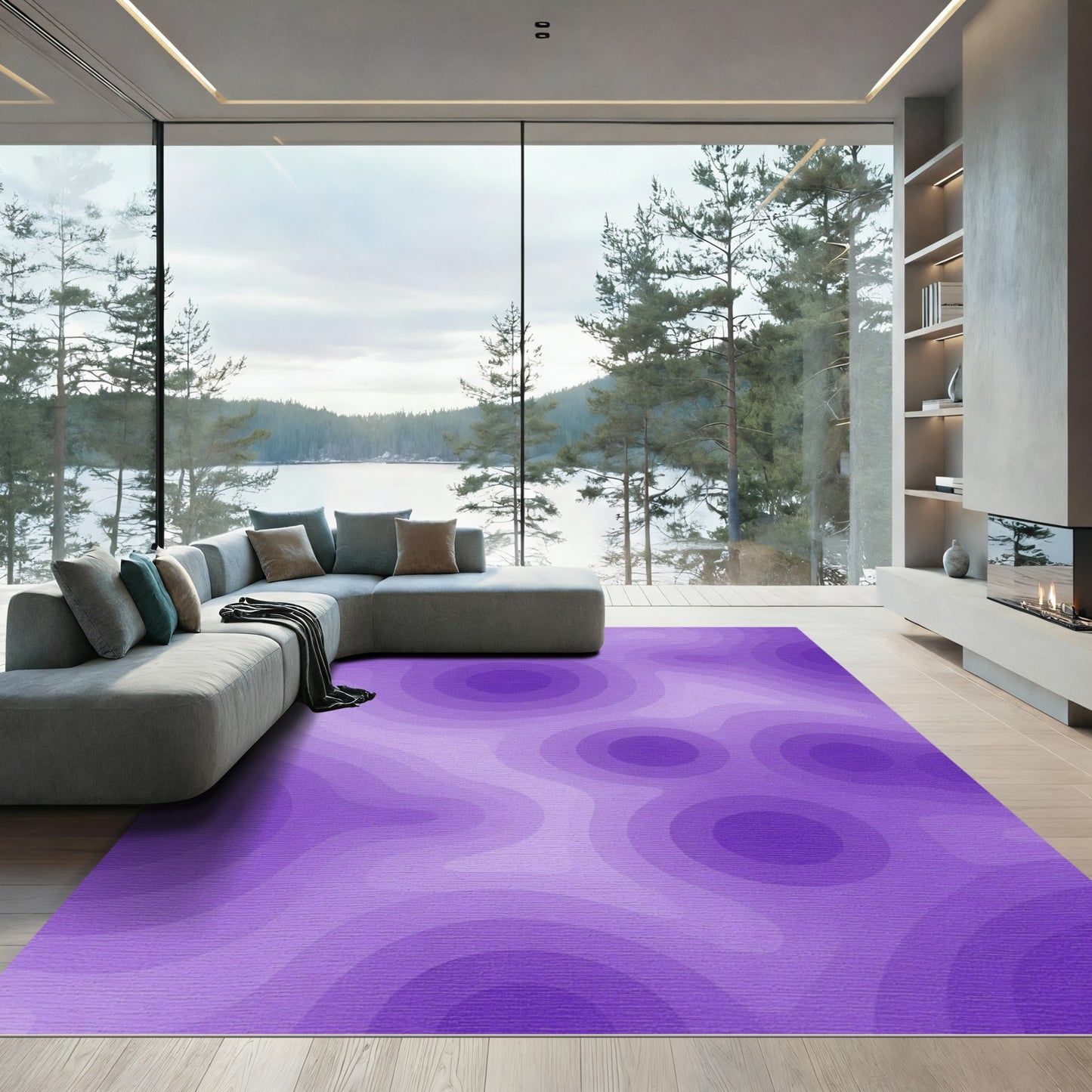 Amethyst Ring Contour Rug