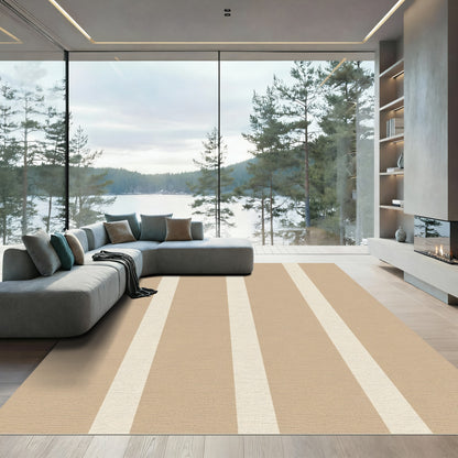 Neutral Tones Vertical Stripes Rug